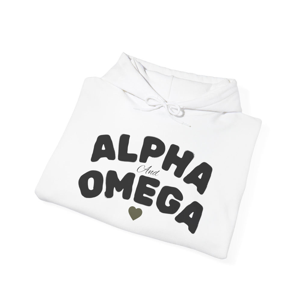 Alpha and Omega Hooded Sweatshirt, Unisex Sweatshirt for All Occasions, Cozy Gift, Christian Apparel, Streetwear Fashion